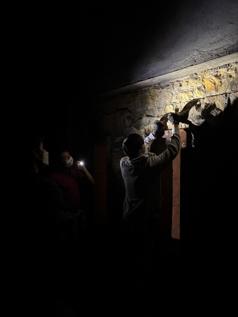 Carving in the wall